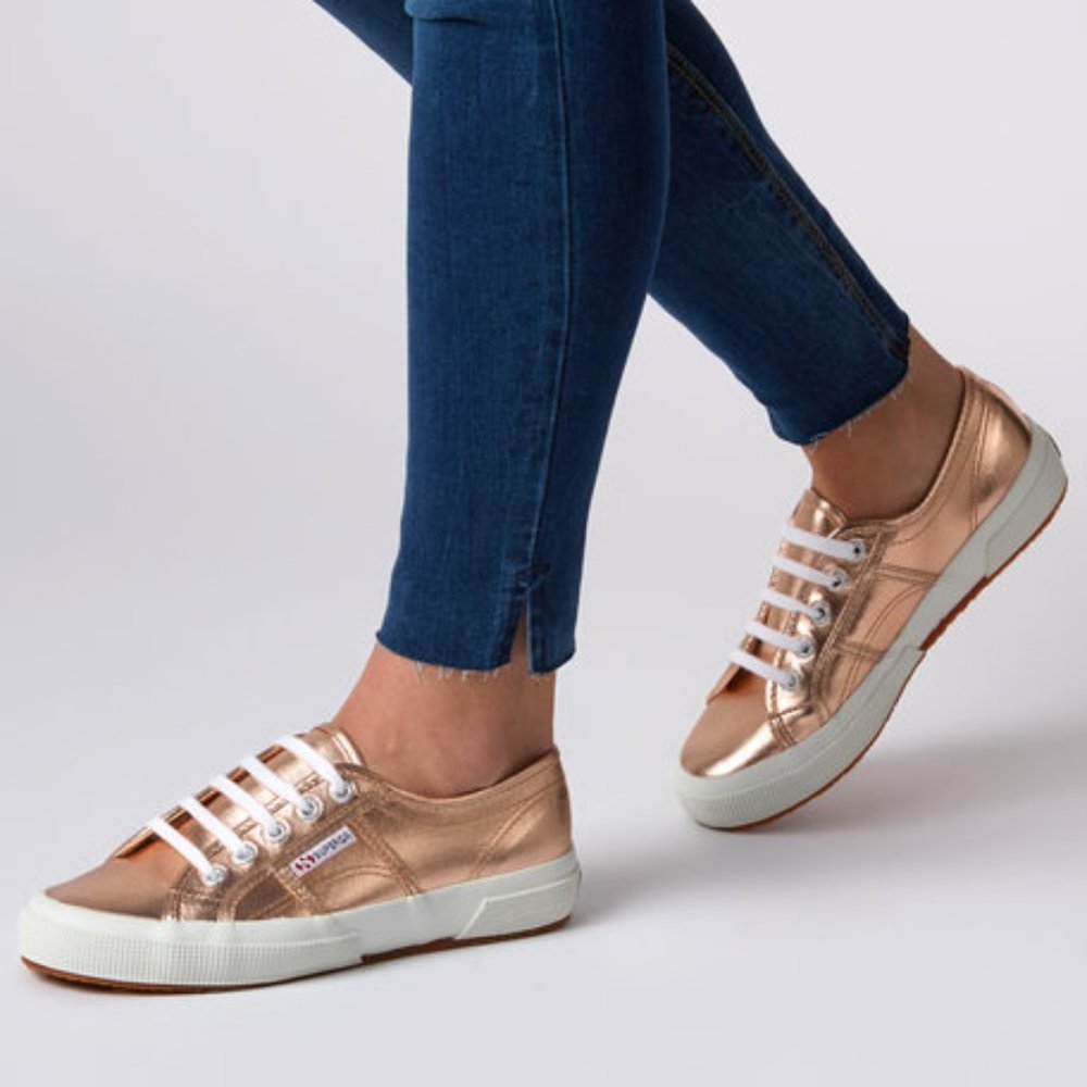 Superga Metallic Sneakers Rose Gold Size 9.5
